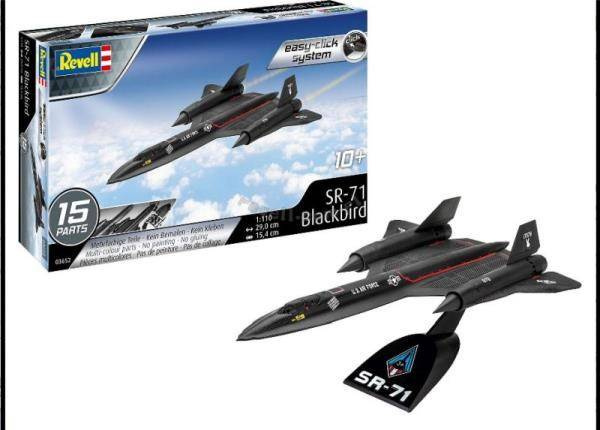 Samolot do sklejania 1:110 63652 Lockheed SR-71 Blackbird Revell + 5 farbek, pędzelek