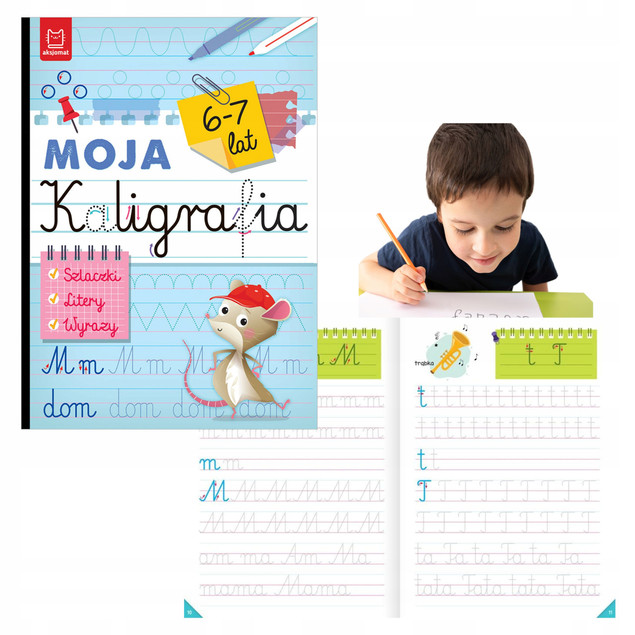 Moja Kaligrafia. Szlaczki, Litery, Wyrazy 6-7 Lat – Nauka Pisania dla Dzieci