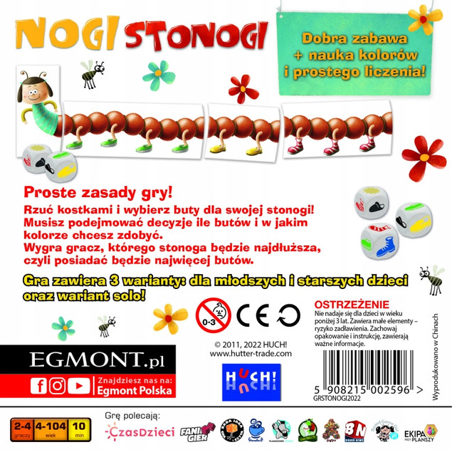 Nogi Stonogi gra edukacyjna Egmont
