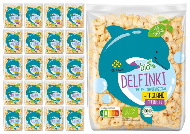 Chrupki Kukurydziano Jaglane Delfinki BIO 80g GRANEX x21