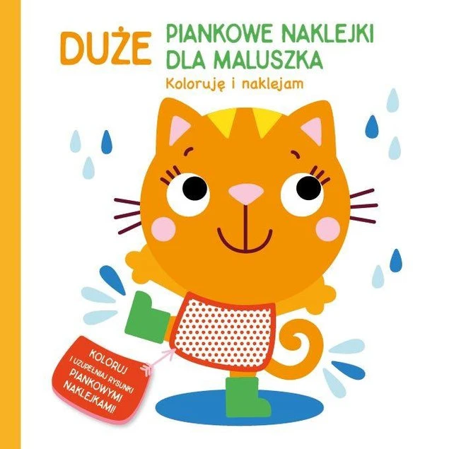 Duże piankowe naklejki dla maluszka Kotek