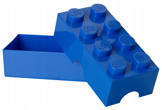 Śniadaniówka POJEMNIK NA LEGO Lunch Box 8 Niebieski - Klocek LEGO
