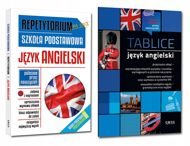 Repetytorium Szkoła Podstawowa JĘZYK ANGIELSKI 2025/2026 +Tablice Gramatyka