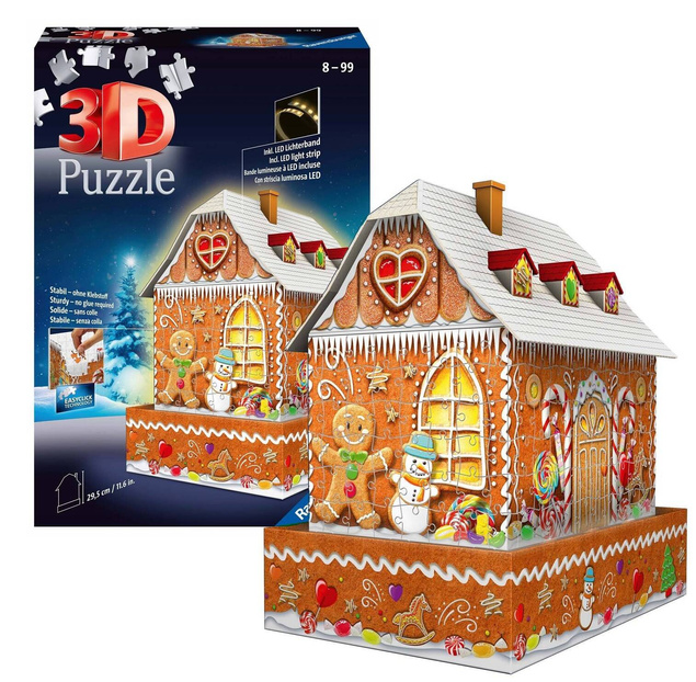 Puzzle 3D 216 Układanka Domek Z Piernika ŚWIĘTA Chatka 8+ Ravensburger