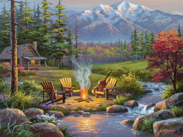 Puzzle 750 Salon nad rzeką, Ravensburger