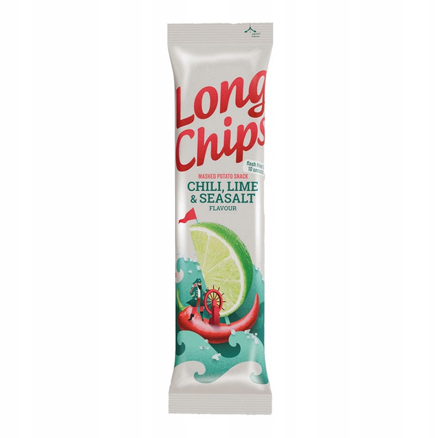 LONG CHIPS Chipsy Ziemniaczane o Smaku CHILLI LIMONKA MORKSA SÓL 75 g