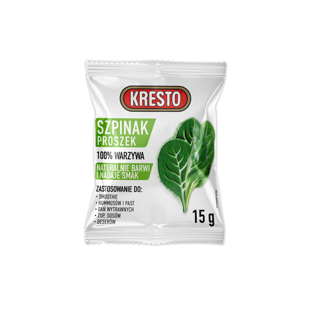Szpinak Liofilizowany Proszek 15 g Kresto Naturalnie Barwi i Nadaje Smak