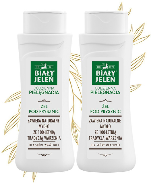 2x BIAŁY JELEŃ Żel Pod Prysznic NATURALNY Nawilża Zmiękcza Skórę 300ml