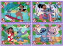 Puzzle 4w1 Układanka STITCH Szalony Dzień Lilo&Stitch Angela 4+ Trefl 34633