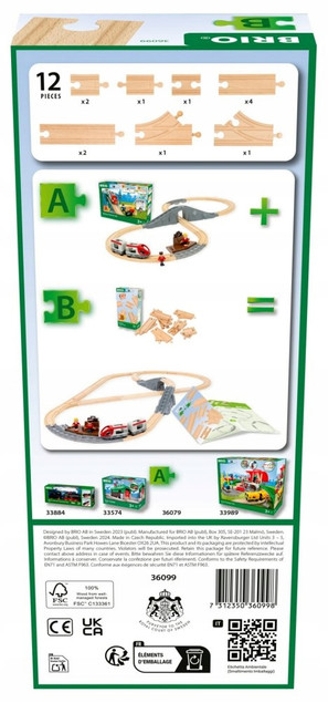 Brio 36099 Zestaw rozszerzający drewnianych torów