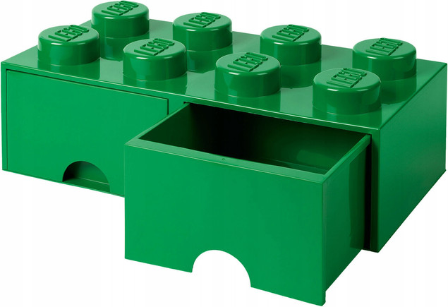 LEGO Pojemnik na Klocki z Szufladami 4x2 Zielony 40061734