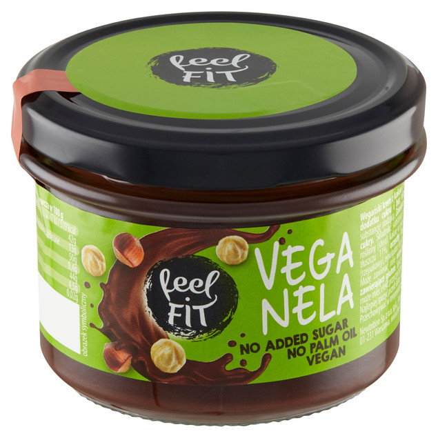 Feel FIT Veganela Wegański krem orzechowo-kakaowy bez dodatku cukru 200 g