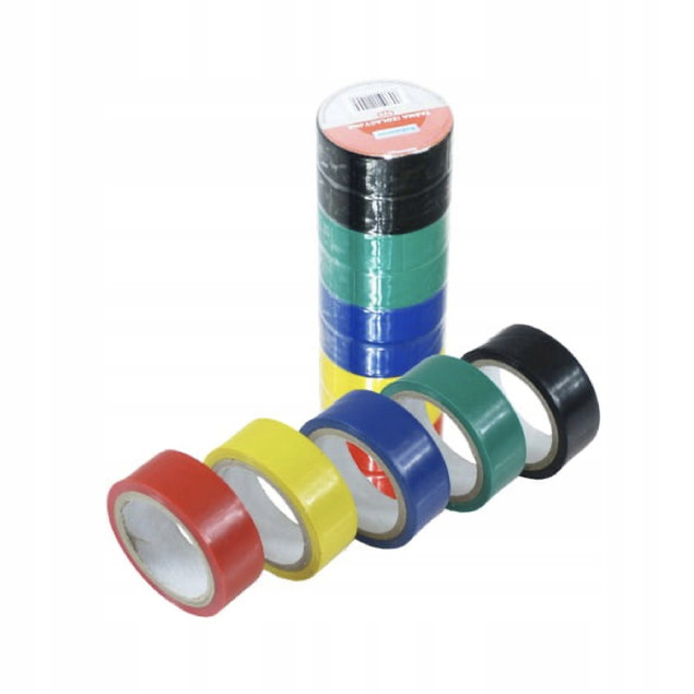 Taśma Kolorowa PVC Zestaw 10 szt. 4.5m Schemat