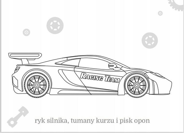 Maluszkowe malowanie. Wyścigówki