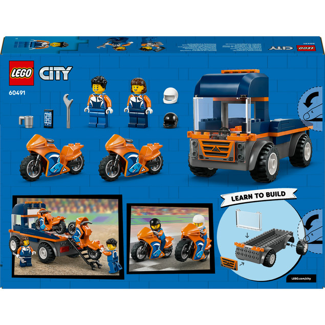 LEGO City 60491 Laweta z Motocyklami Ciężarówka Transporter 4+