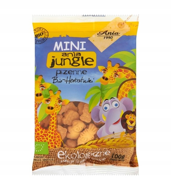 Herbatniki Pszenne Mini Jungle BIO 100g Ania