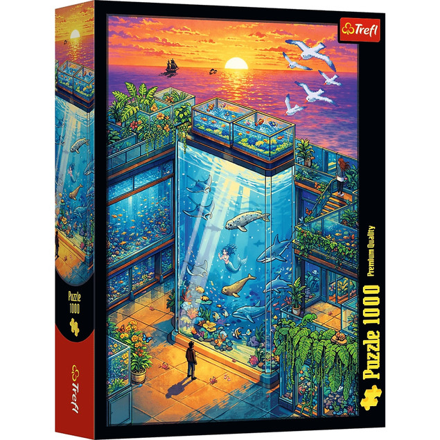 Puzzle TREFL 1000 Spojrzenie w Głębię – Futurystyczne Akwarium AI