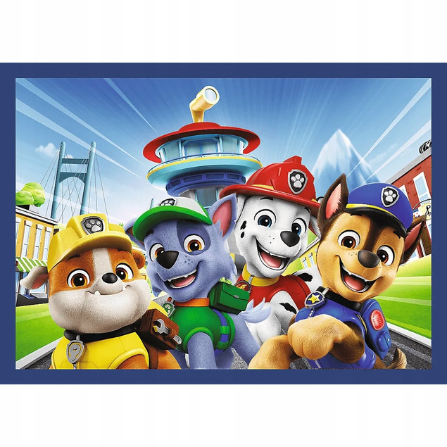 Trefl Puzzle Psi Patrol 4w1 Psia Straż 4x88 el. + Plakat