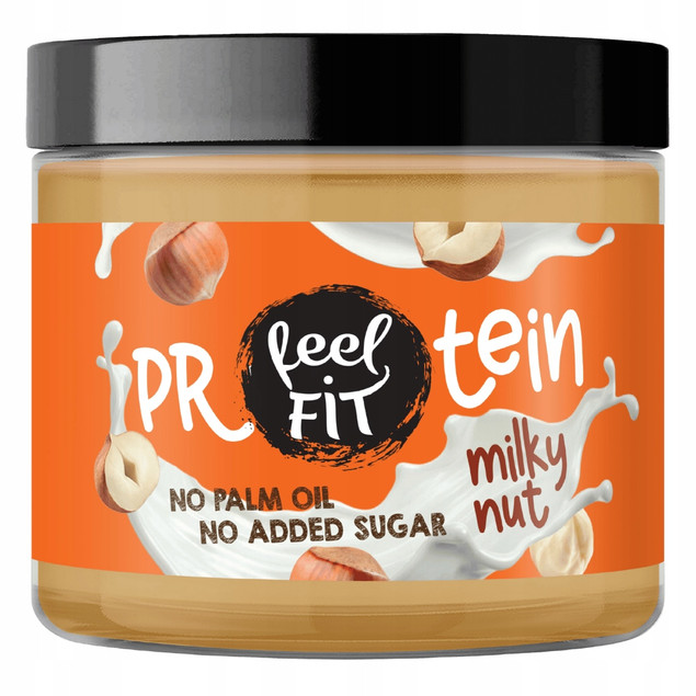 Feel FIT Protein Milky Nut, krem orzechowo-mleczny bez cukru, 24% białka