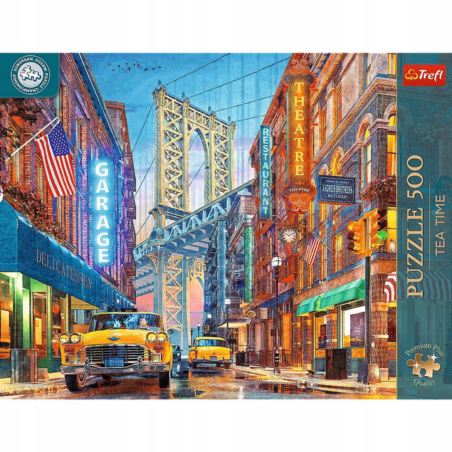 Puzzle Trefl 500 el. Mistrzostwa Europy, Manhattan Bridge: Tea Time Premium Quality