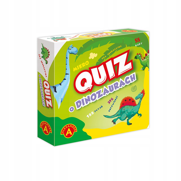 Gra planszowa Mikro Quiz o dinozaurach Alexander