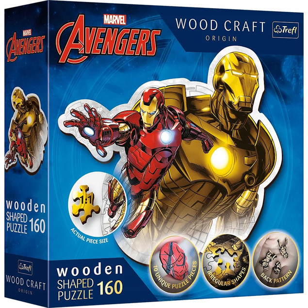 Puzzle Trefl 160 elementów Puzzle Drewniane 160 Trefl Odważny Iron Man