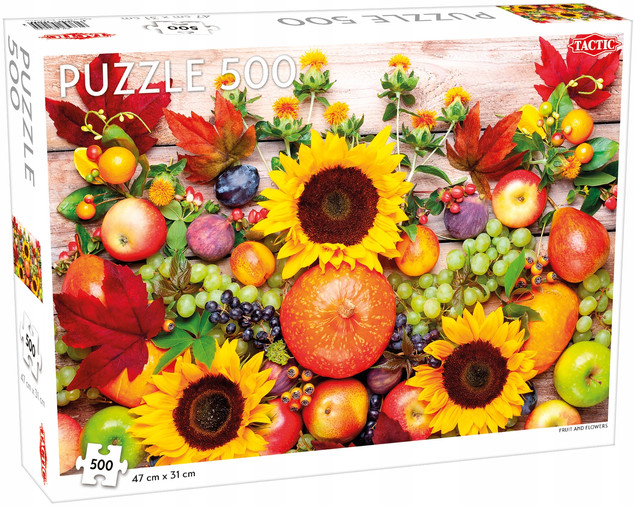 Puzzle Tactic 500 elementów Fruit and Flowers – Owoce i Kwiaty