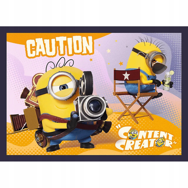 Puzzle Trefl 207 elementów Puzzle 4w1 Nowe przygody Minionków