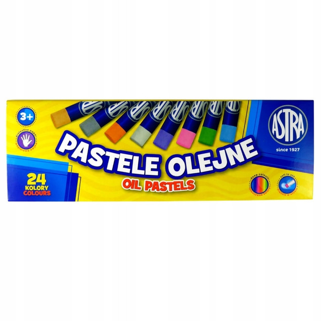 Pastele olejne 24 kolory 3+ Astra