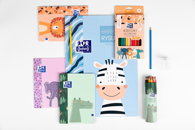 Kredki Ołówkowe Oxford Kids Jumbo Trójkątne 12 Kolorów