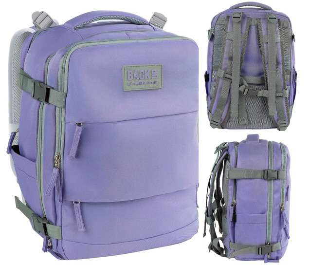 Plecak kabinowy 40×30×20 cm – 24 L, fioletowy, BackUp