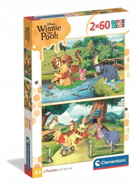 Clementoni Puzzle 2x60 Kubuś Puchatek Winnie The Pooh dla Dzieci