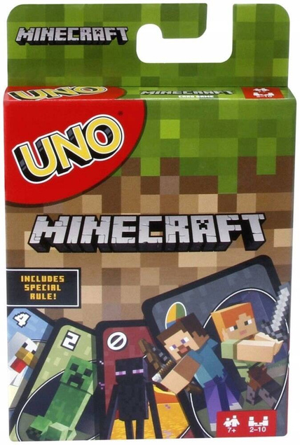 UNO MINECRAFT Karty Do Gry Gra Karciana 7+ Mattel