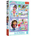 Puzzle Trefl 2x70 Koci Domek Gabi