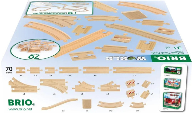 Zestaw torów Deluxe Brio World drewniane 36030