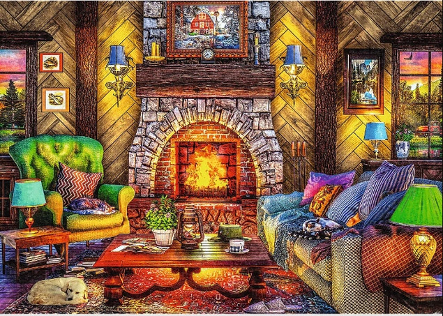 Puzzle Trefl 2x500 elementów Wycieczka w Góry 37534 - Dwie Układanki 2w1