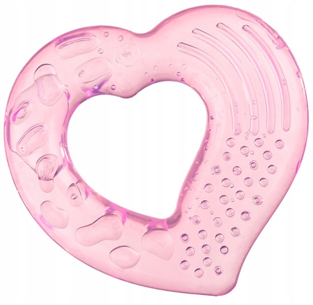 Gryzak Miękki Wodny Chłodzący SERDUSZKO Ząbkowanie Niemowlaków 3M+ Akuku