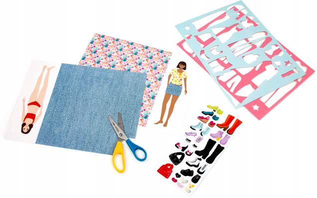 Zestaw Kreatywny PROJEKTANTKA Mody z Szablonami Fashion 10 Ark. 3+ Kidea