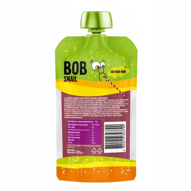 Smoothie Jabłko-Czarna Porzeczka TM BOB SNAIL 1200 g (10х120g)