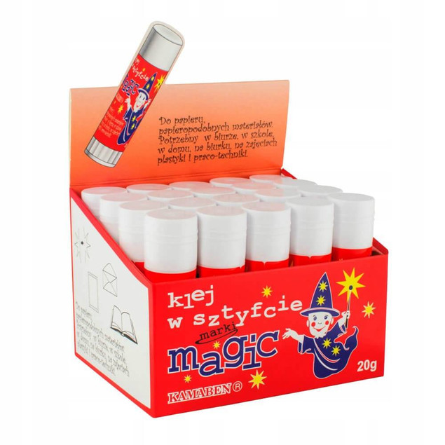 Klej w sztyfcie Kamaben Magic 20g - zestaw 20 sztuk