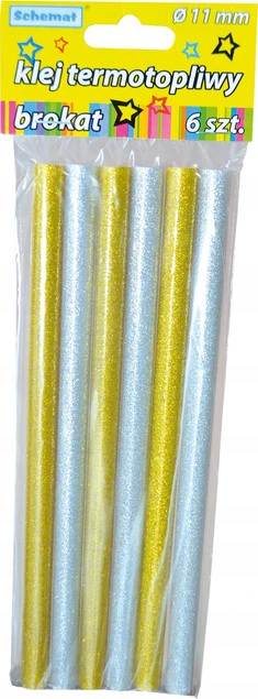 Przezroczysty klej termotopliwy 11mm do pistoletu, 6 sztuk