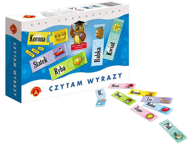 Czytam Wyrazy Gra Edukacyjna Puzzle Układanka 5+ Alexander 0479