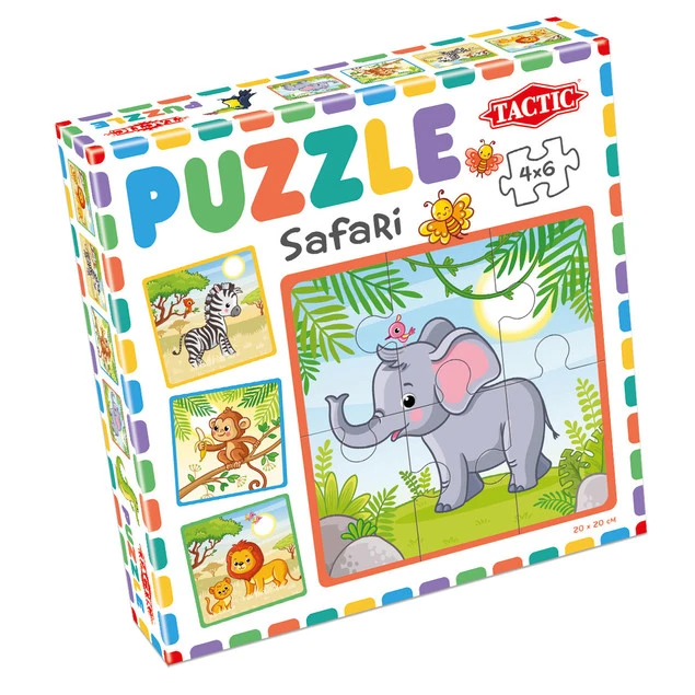 MOJE PIERWSZE PUZZLE SAFARI Tactic 6 elementów dla dzieci 2 lata
