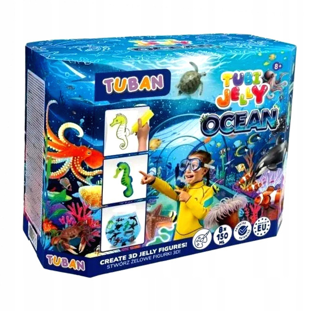 Zestaw Tubi Jelly Ocean Duże Akwarium 8 kolorów Tuban
