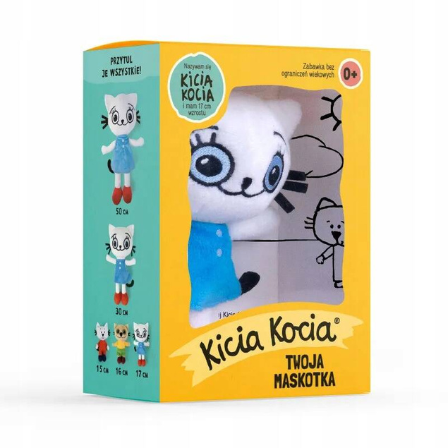 KICIA KOCIA Zestaw 5 Książeczek + Maskotka Do Tulenia 17cm 2+ Media Rodzina