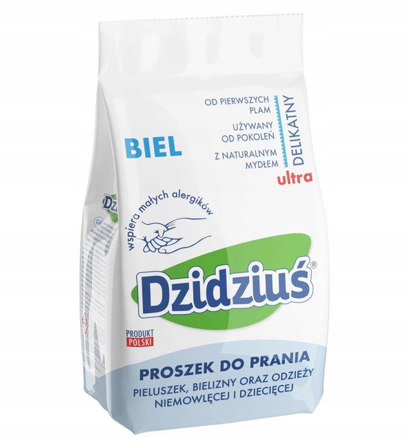 DZIDZIUŚ Proszek Do Prania Białych Ubrań 1,5 kg DO PRANIA BIELI Biel