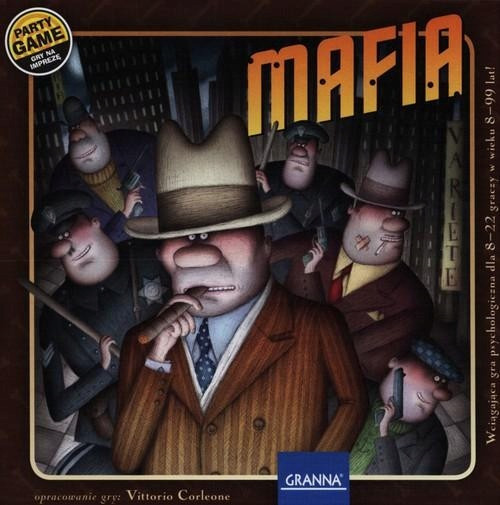 Gra Planszowa MAFIA Psychologiczna Towarzyska Wciągająca 8+ Granna