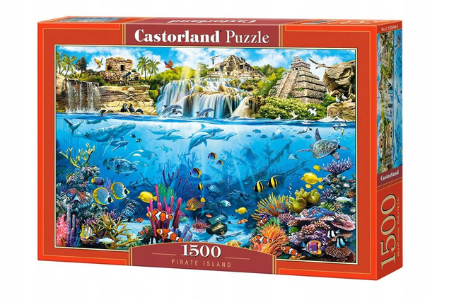 Puzzle 1500 Układanka Morze WYSPA Piratów Ocean Ryby Obraz 9+ Castorland