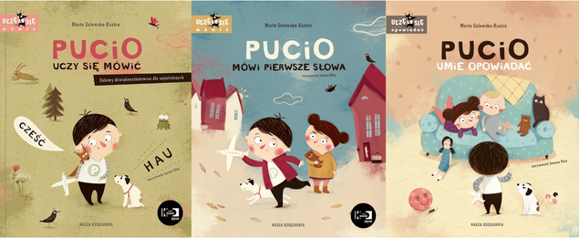PAKIET 3 X PUCIO UCZY SIĘ MÓWIĆ, MÓWI PIERWSZE SŁOWA, UMIE OPOWIADAĆ
