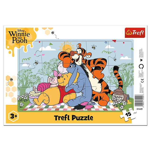 Puzzle ramkowe Trefl Disney Winnie the Pooh Puchatkowe sprawy 15 el.